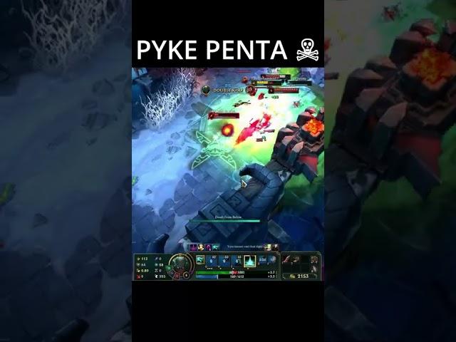 PYKE PENTAKILL AT LVL 6! #shorts #leagueoflegends #worlds