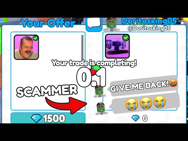  I SCAMMED a SCAMMER and took back his DJ TV MAN  - Toilet Tower Defense