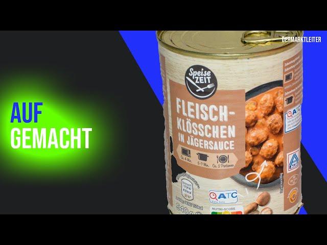 Aufgemacht: Aldi Speise Zeit Fleischklösschen in Jägersauce 2023