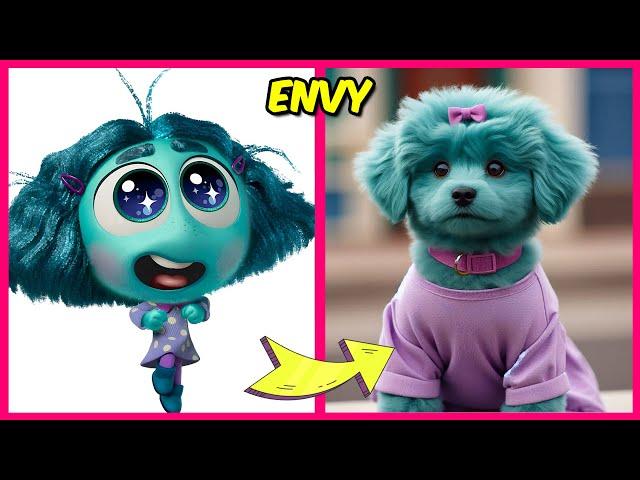 Inside Out 2 Movie Characters As Dogs  + Guess The Voice Quiz + Their Favorite Things!