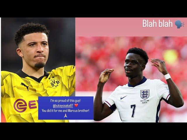 Sancho's Thanks Saka For Silencing Their 2021 Abusers