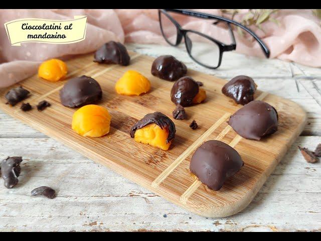 Cioccolatini al mandarino, tre ingredienti e senza zucchero.