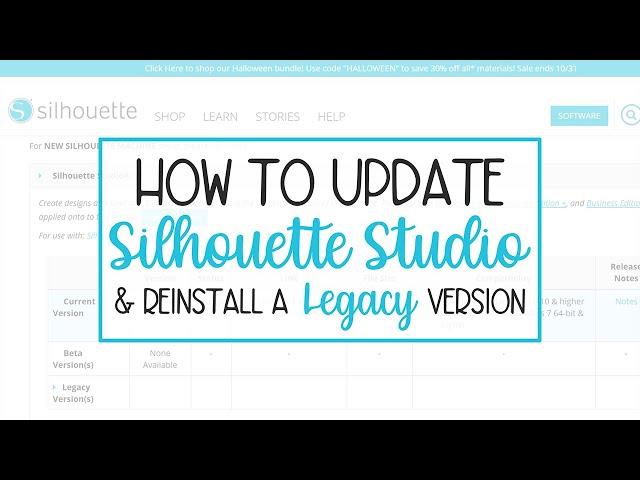  How to Update Silhouette Studio or Install a Legacy Version