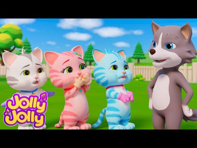 Three little kittens + More - The Cat and Wolf | Jolly Jolly - Learn and Play - Nursery Rhymes