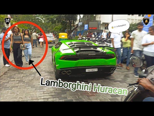 Lamborghini Huracan 🫀 in Bangalore Church sweets in India ₹ 3.73 Crore ️ #lamborghini #india 