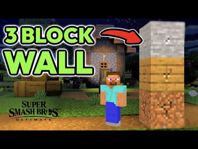 How to build a 3 Block Wall Guide as Steve in Smash Ultimate | Steve Series