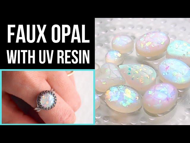 DIY Realistic Faux White Opal with UV Resin | Burnishing Technique