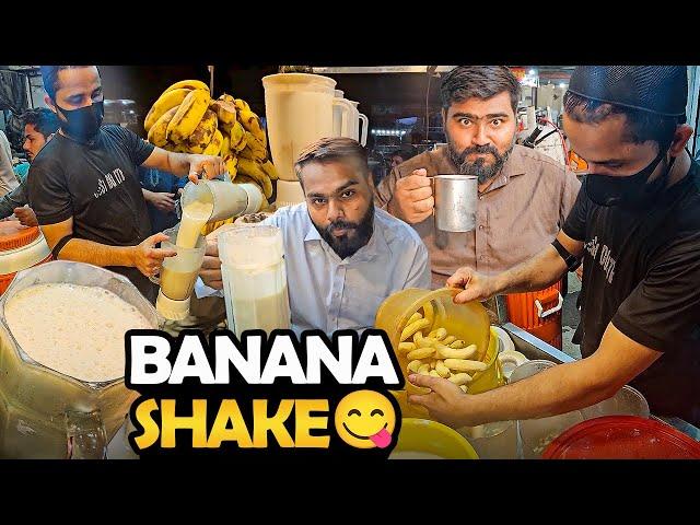 Healthy Banana Shake RecipeHow to Make a Banana Milkshake? Roadside Street Drink Banana Juice Maker