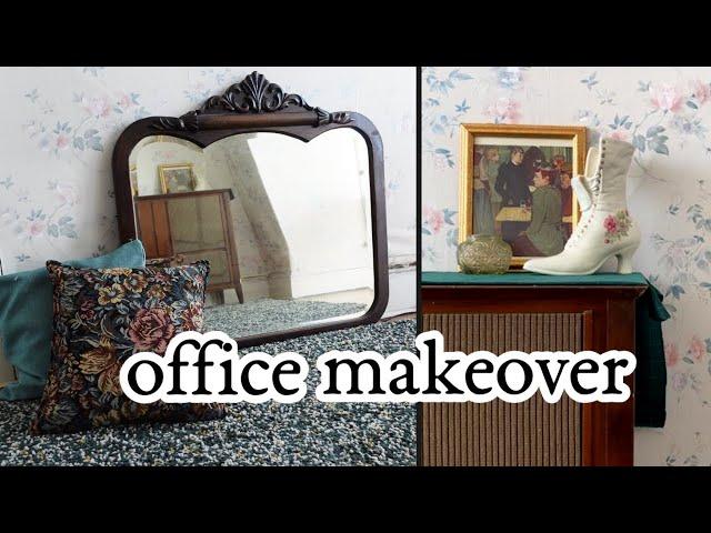 Aesthetic office makeover (with lots of attic antiques)