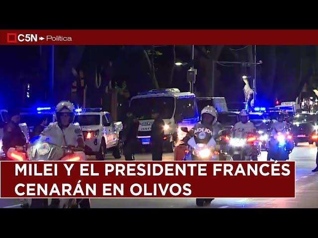 MILEI y el presidente FRANCÉS cenarán en OLIVOS