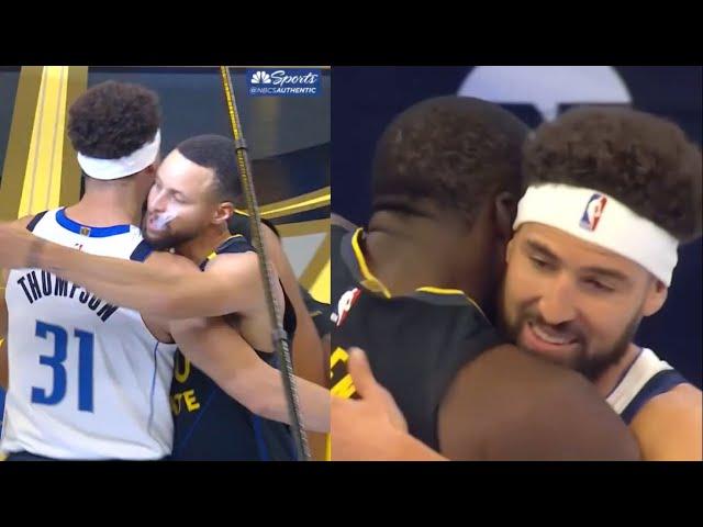 Steph Curry & Draymond Green show love to Klay Thompson before game 