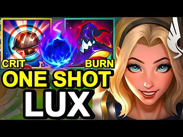 Wild Rift China Lux Support - MAX AP ONE SHOT LUX BUILD RUNES - Challenger Solo Rank Gameplay