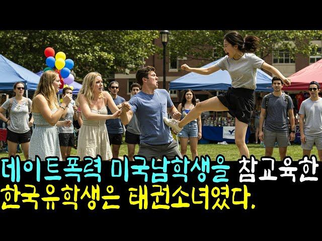 데이트폭력 미국남학생을 참교육한 한국태권소녀|오디오북|라디오북|사연이야기