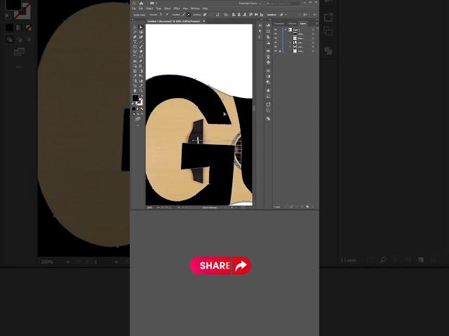 How to make a Guitar Logo | in Adobe Illustrator