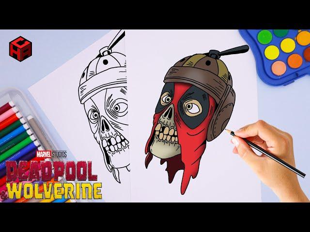 How to Draw Headpool l  Step by step | Deadpool and Wolverine