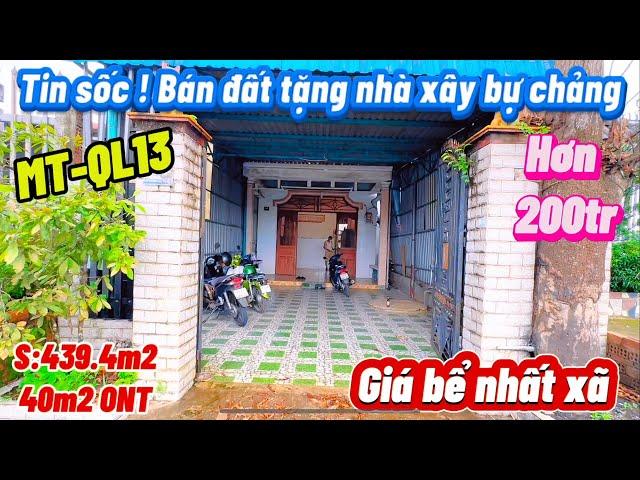 Chỉ 1tỷ sỡ hữu lô đất QL13 được tặng nhà xây cấp 4 . Khu kinh doanh tiện ít sầm uất . Gần trung tâm