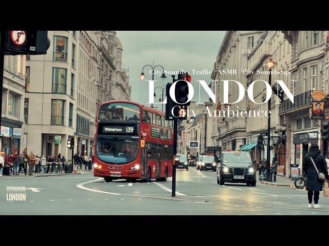 London's City Ambience: ASMR Traffic Soundscape & 4K HDR Video - City Sounds & Car Sounds Effect!