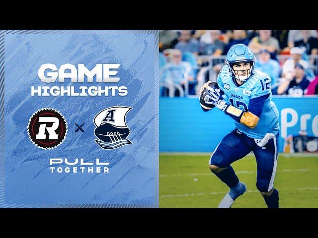 CFL Game Highlights - Toronto Argonauts vs. Ottawa Redblacks - August 13, 2023