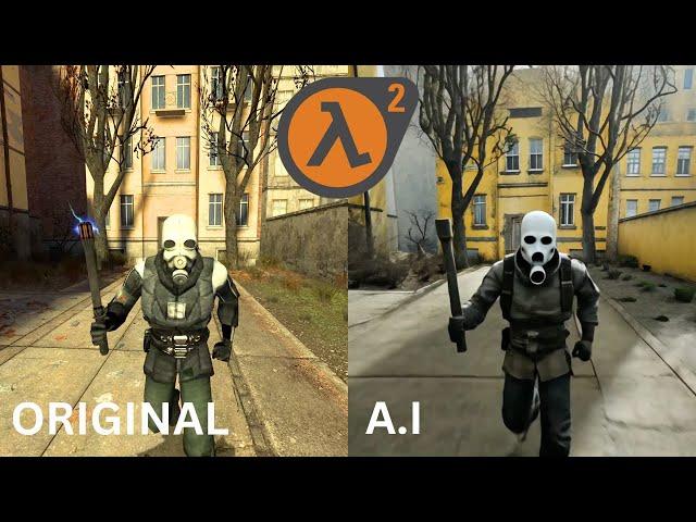 Half-Life 2 Real Life Graphics Reimagined By A.I (3 Minute Comparison)