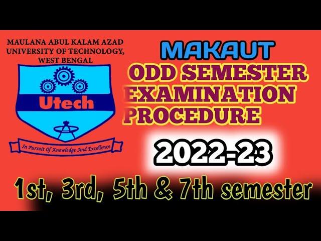 Odd sem find semester examination 2022-23 procedure | Makaut odd semester examination| @amdt