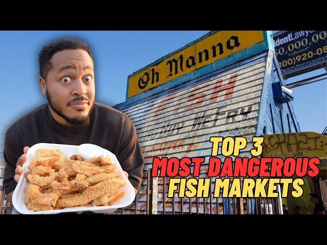 Trying the Top 3 Most DANGEROUS Fish Markets in South Los Angeles