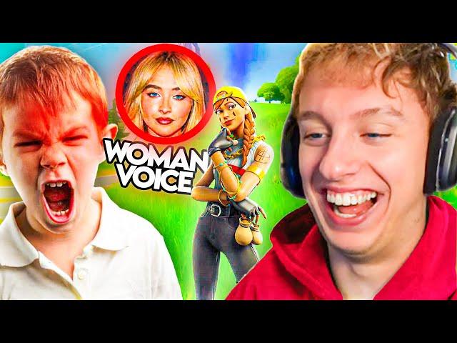 ICH PRANKE KINDER mit VOICECHANGER in FORTNITE..