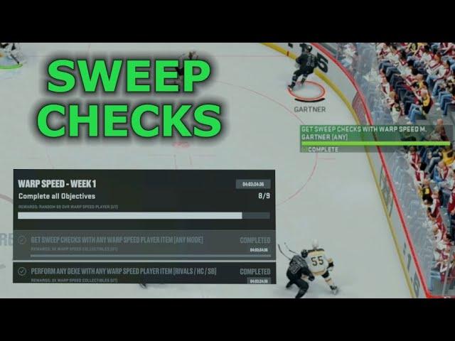 How To Do The Sweep Check Objectives NHL 25 Hut