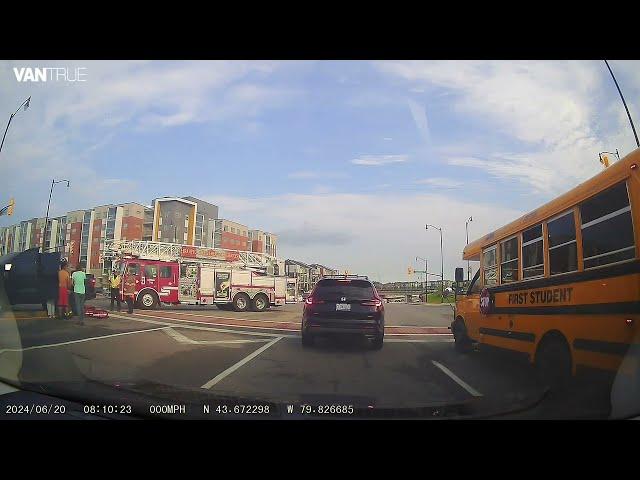 Major Accident In Brampton - Signal Pole Uprooted