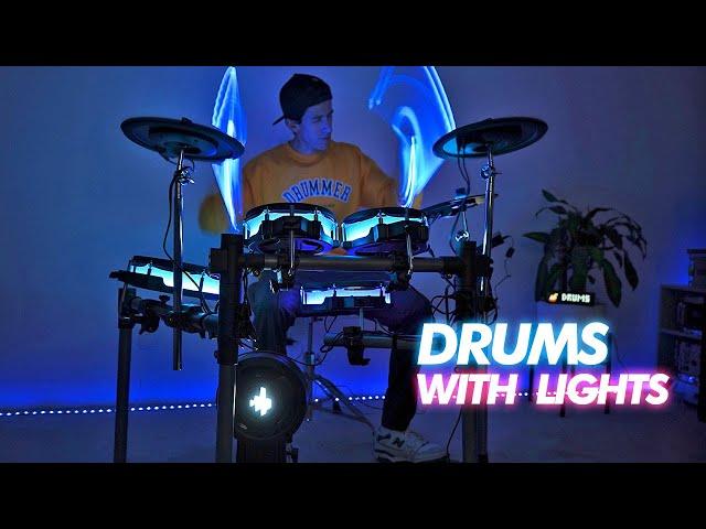 Is this the future of Drumming? Unboxing a LED LIGHT Drum Set!