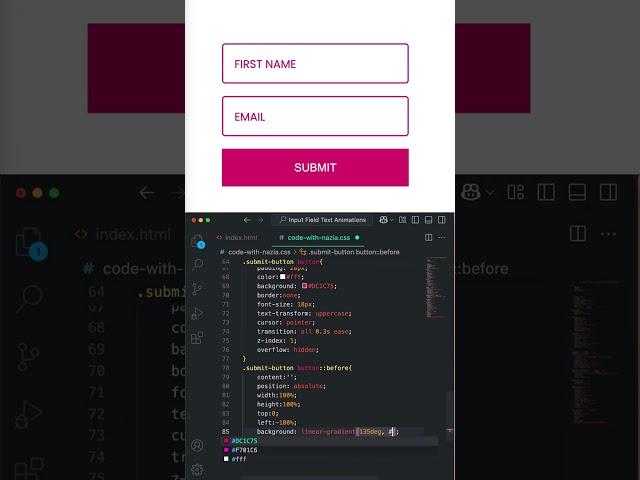 CSS Input Animation  Pure & Easy #shorts