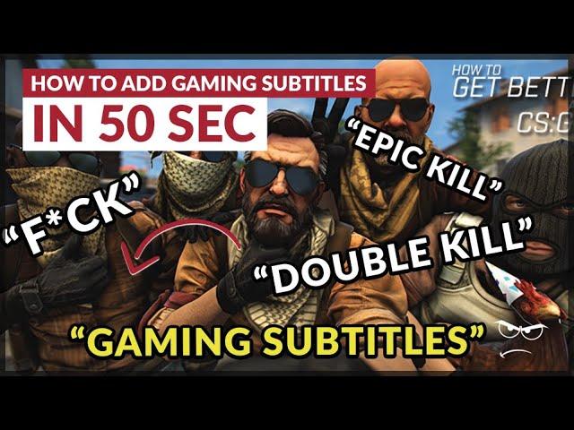 How to add GAMING SUBTITLES | Premiere Pro