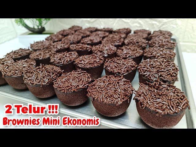 HASIL 48 PCS HANYA 2 TELUR BROWNIES KUKUS MINI EKONOMIS UNTUK JUALAN