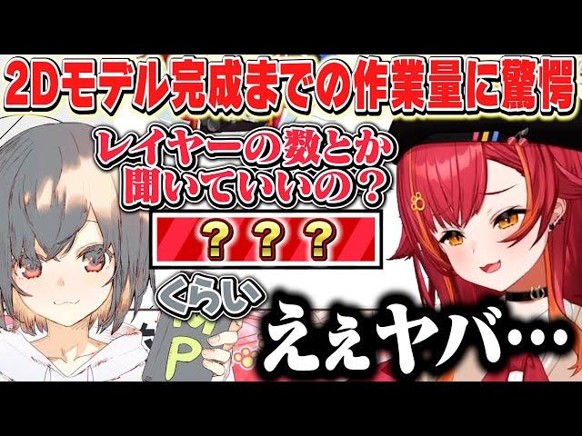 2Dモデル完成までの作業量に驚愕するつなちゃん【猫汰つな/泉彩先生/ぶいすぽ】