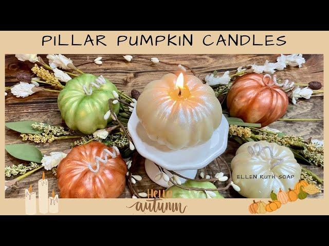 Making Pillar Style PUMPKIN CANDLES  Autumn Decor  | Ellen Ruth Soap #candlemaking