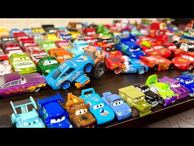 Disney Pixar Cars on The Rocky Road: Golden Lightning McQueen, Faregame, Sally, King, Chick Hicks