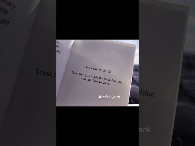 Trust Your Journey  #quickspark