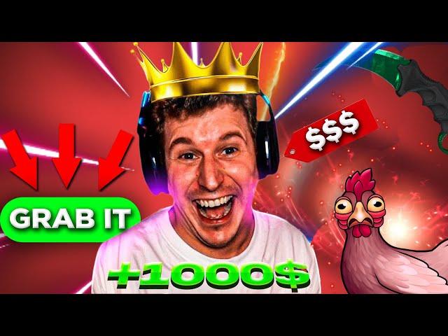 HUGE $1000 PROFIT IN 15 SECONDS ON CSGO CRASH!!! CSGOCOCK PROMO CODE 2022