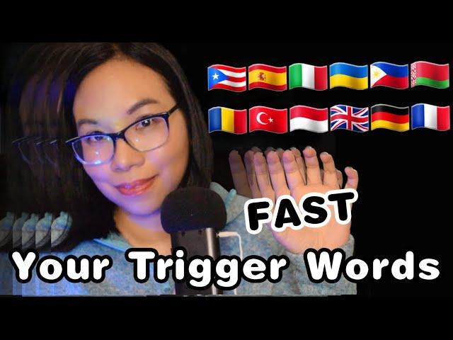 ASMR YOUR FAVOURITE TRIGGER WORDS IN YOUR LANGUAGE (Fast Whispering, Mouth Sounds)