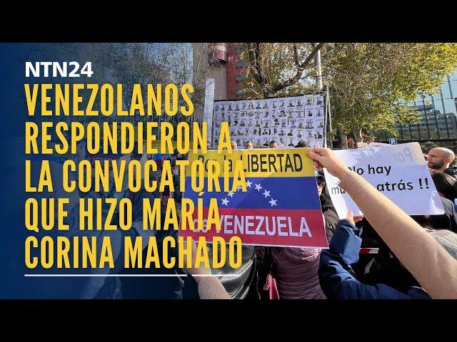 Ciudadanos venezolanos respondieron a la convocatoria internacional que hizo María Corina Machado