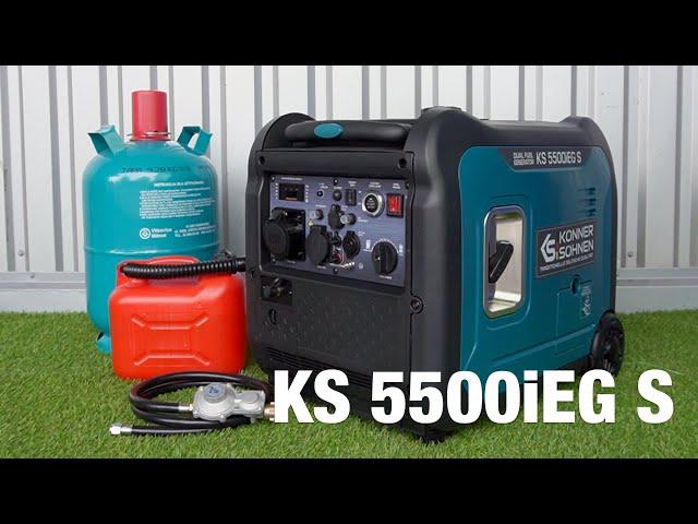 Запуск інверторного генератора на газі та бензині Könner & Söhnen® KS 5500iEG S