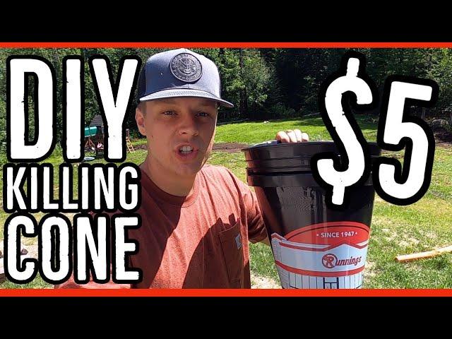 DIY Poultry Killing Cone for $5 ||How to make a killing cone for chickens or turkeys||