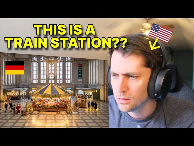 American reacts to Germany's Biggest Train Station (Leipzig Hauptbahnhof)