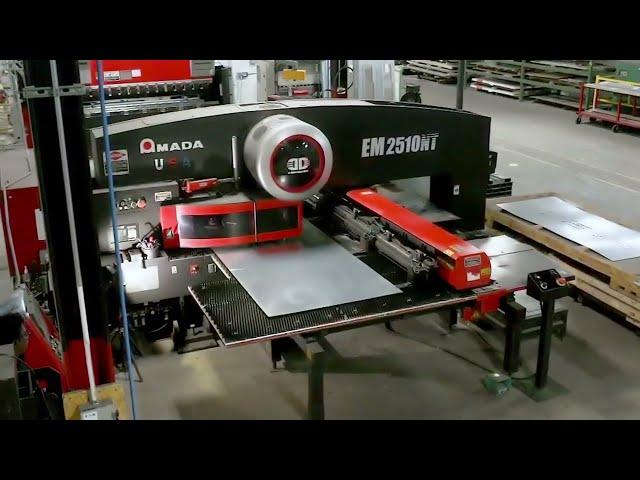 Watch This Amada EM 2510NT Turret Punch Press Metal Fabrication Machine In Action