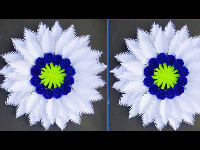 wallmate| paper flower wall hanging| wall hanging craft idea| paper craft| handicraft| wall decor