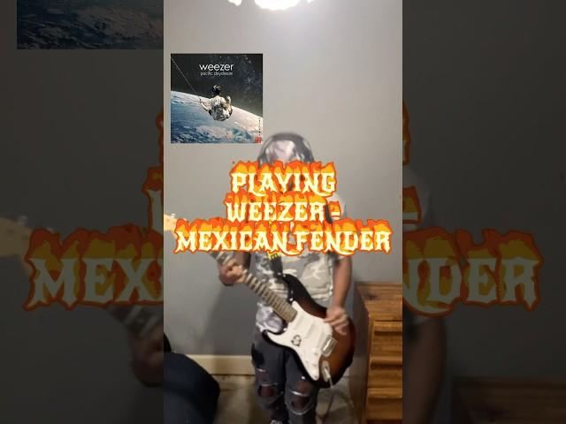  Playing  to Mexican Fender by Weezer!  #shorts #rock #music #song #guitar#weezer