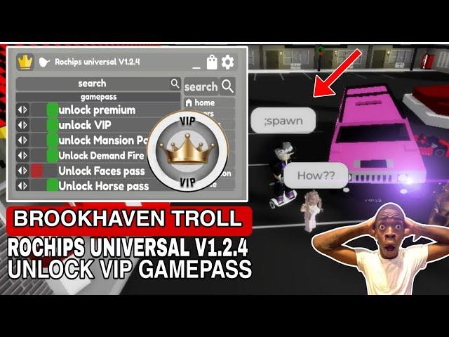 Brookhaven Script Rochips Universal Troll Unlock Vip Gamepass |Hydrogen,Fluxus,Arceus x Mobile