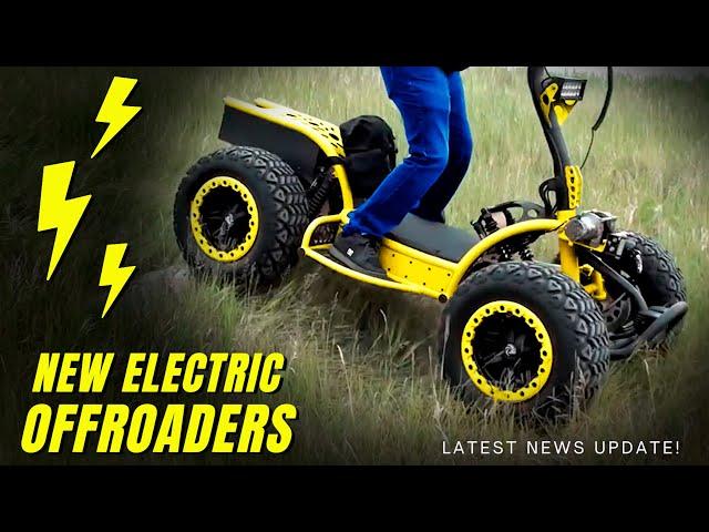 7 Latest Electric Offroad Machines w/ Mud-Terrain Tires & High Torque Motors