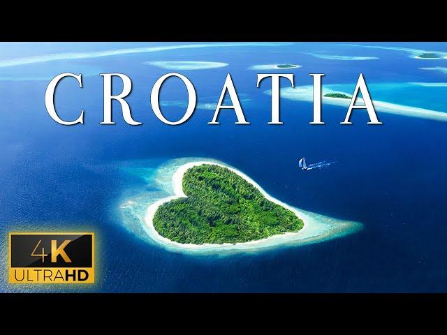 FLYING OVER CROATIA (4K UHD) - Calming Music With Wonderful Natural Landscapes For Relaxation On TV