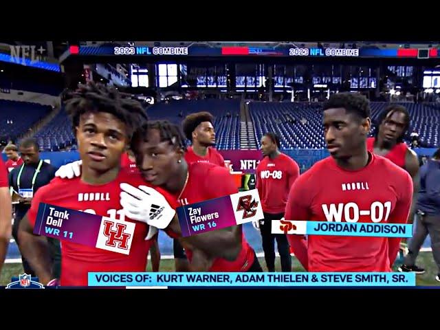 Zay Flowers , TANK Dell , Jordan Addison Running NASTY Routes at 2023 NFL Combine  ..