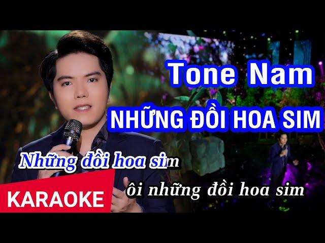 Karaoke Những Đồi Hoa Sim Tone Nam | Trạng Lê | Nhan KTV